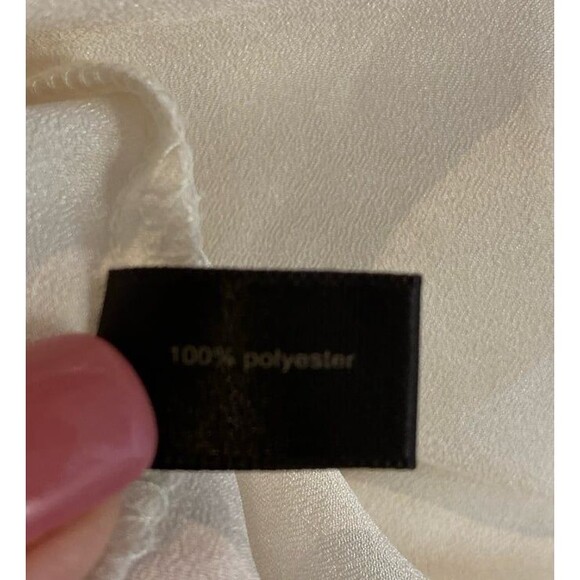 The Limited Blouse Sz Medium Long Sleeve Contrasting Black Peter Pan Collar Top - Picture 8 of 11